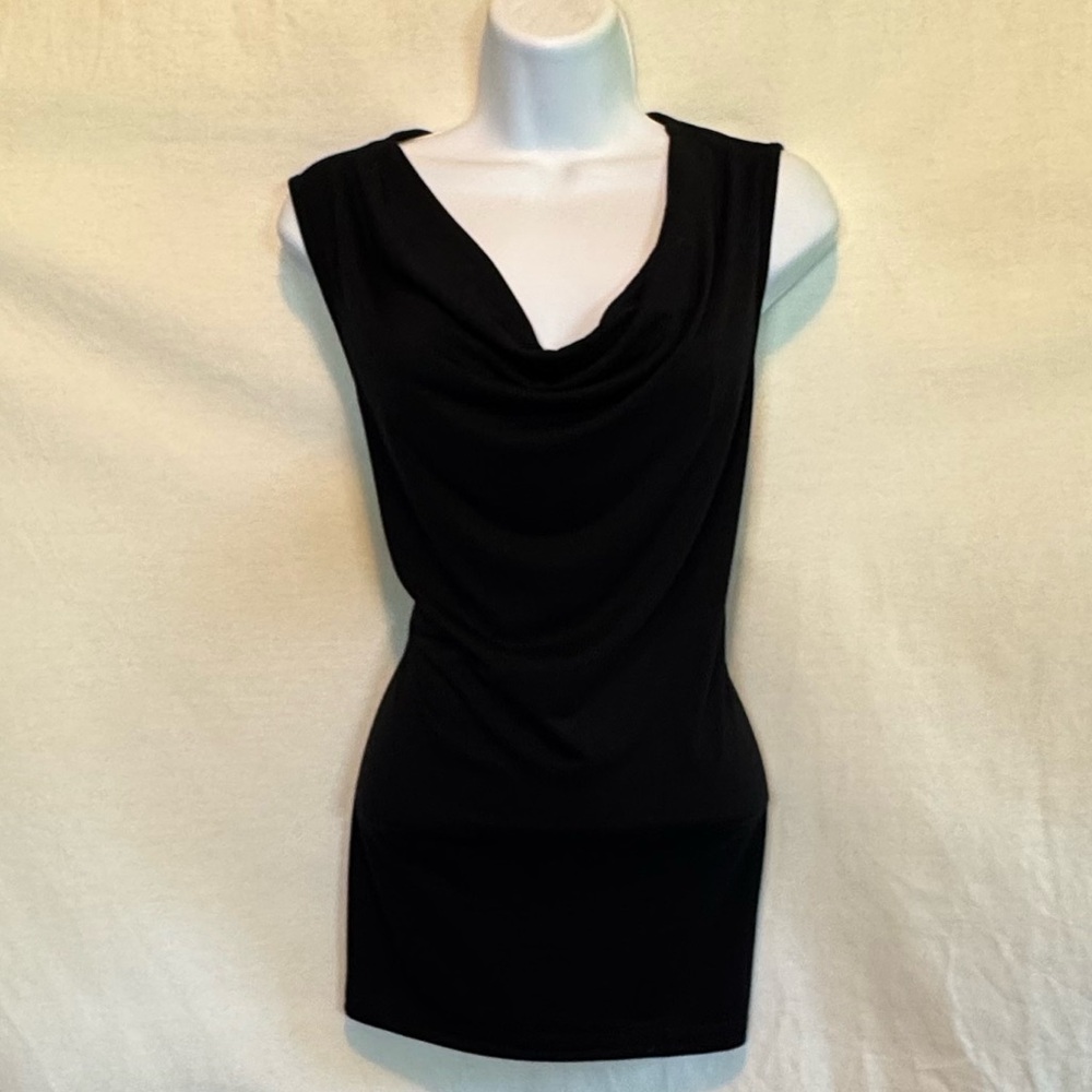 F-155 Kim Rogers Black Sleeveless Pullover Summer Blouse Size L